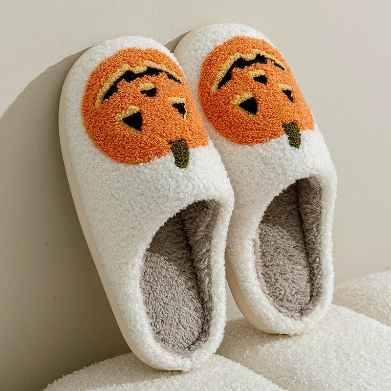 CozyFeet Pumpkin Fall Plush Slippers